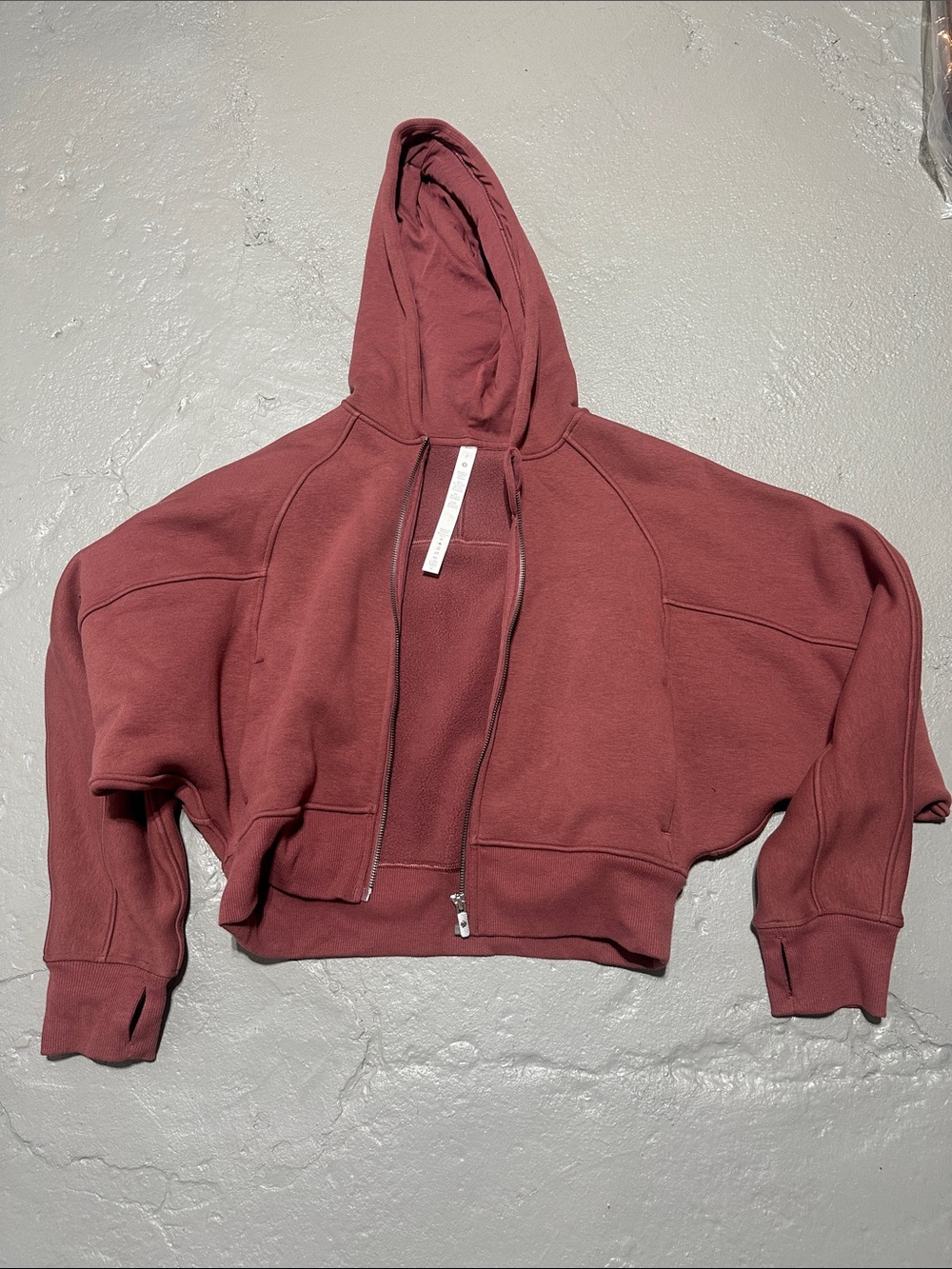 lululemon athletica Cropped Zip Hoodie in Rosewood